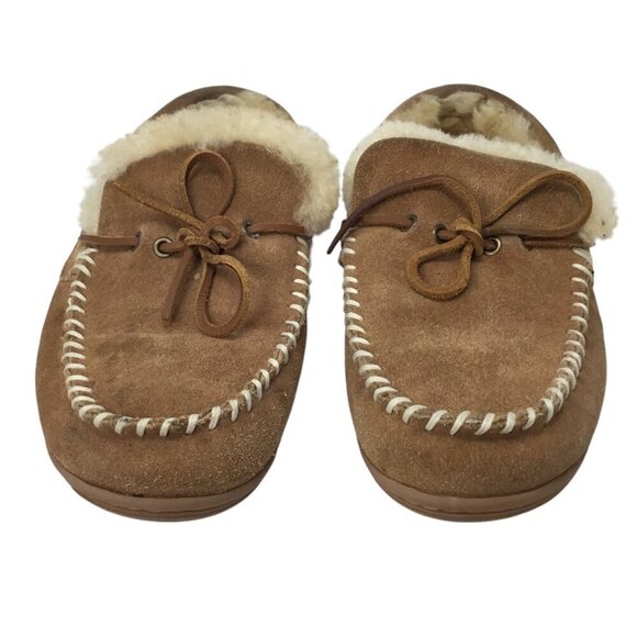 Vermont Country Store Slippers Moccasin Sheepskin Australian Sherling Lined 10 - Picture 4 of 10